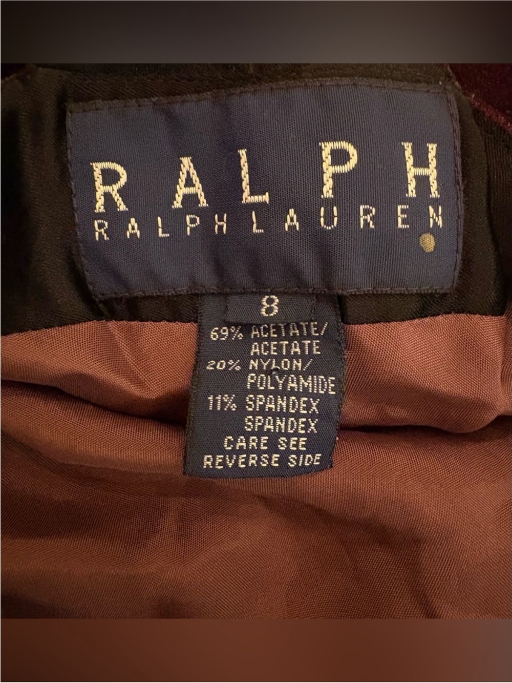 Vintage Ralph Lauren Velvet Cocktail Mini Dress Halter Open Back 90s Fit Flare 8 - Picture 5 of 9